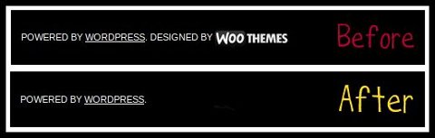 How To Remove Designed By WooThemes from WooThemes Footer?